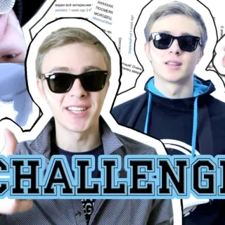 😎 51f23cb0 CHALLENGE challenge, youth, sunglasses, smile, duo, young whatsapp sticker