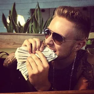 💵 a887cb52 money, wealth, success, cash, sunglasses whatsapp sticker