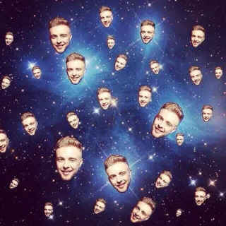 ⭐️ bc3d44e5 space, faces, portrait, stars, cosmos whatsapp sticker