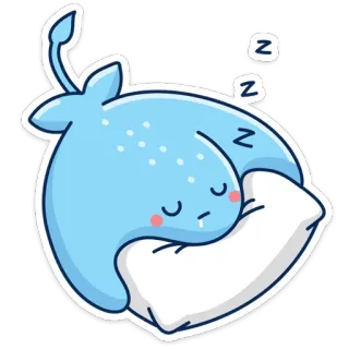 💤 836c1a2a z slaap, slapen, schattig, dier, kussen, slapend dier, z, droom telegram sticker