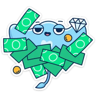 💸 86be6c2d rog, geld, diamant, cash, rijkdom, rijk, luxe telegram sticker