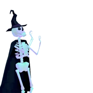 ⚡ 774a7d39 骸骨, 魔女, ハロウィン, 魔法, 漫画 telegram sticker