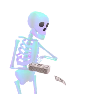 💵 ebbbcf34 骸骨, お金, 現金, 積み重ね, ドル telegram sticker