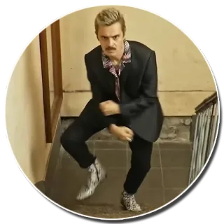 🕺 853a0ce1 pria, tangga, setelan, mode, potret whatsapp sticker