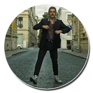 🕺 b5a0bc02 pria, menari, jas, jalan, pose, mode whatsapp sticker