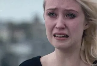 ➰ 4c2a52ef плачет, женщина, грустно, эмоциональный, блондинка whatsapp sticker