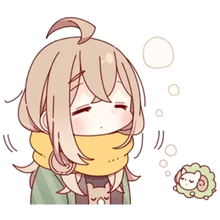 😻 c3b48f3d アニメ, ちび, かわいい, 羊, カワイイ, 悲しい, 寂しい telegram sticker