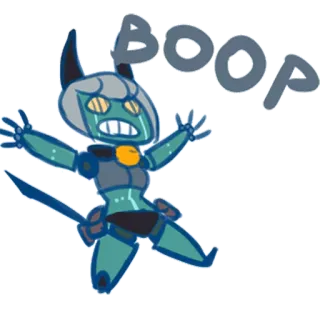 😱 117df2da BOOP robot, demon, cute, alien, cartoon telegram sticker