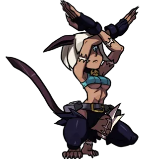 😐 c66a532e Ms. Fortune Skullgirls anime, catgirl, video game, fighter, ms. fortune telegram sticker