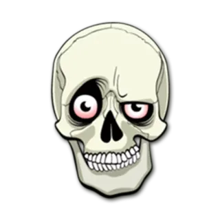 😉 1c9d958c 骷髅, 骨架, 死亡, 恐怖, 阴森 telegram sticker
