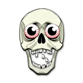 😵 1db01b37 骷髅, 令人毛骨悚然的, 怪异的, 恐怖 telegram sticker