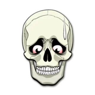 😥 59034da3 骷髅, 紧张, 流汗, 万圣节, 恐怖 telegram sticker