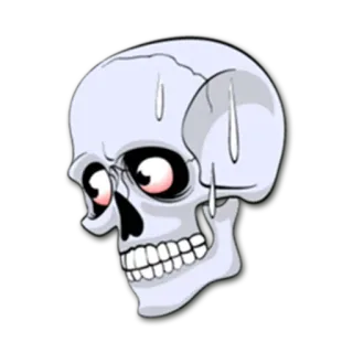 😰 b2808b27 骷髅, 骨骼, 流汗, 卡通 telegram sticker