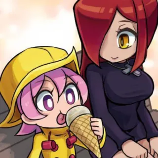 😊 726f2600 cartoon, anime, ice cream, characters telegram sticker