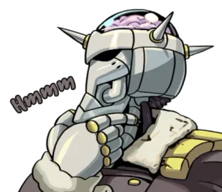🤔 f970eefd hmmm robot, thinking, cartoon, hmm, metal, brain telegram sticker