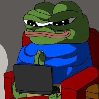 😈 27d33656 Pepe the Frog Żaba Pepe, Mem, Mem internetowy, Żaba, Kreskówka telegram sticker