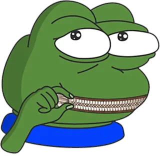🤐 43720660 Pepe the Frog Meme, Żaba, Pepe, Internet, Naklejka, Śmieszne, Postać telegram sticker