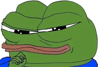 😏 46d3e6d7 Pepe the Frog Meme, Pepe, Żaba, Mem internetowy, Zadowolony z siebie telegram sticker