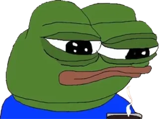 😪 6e6e3684 Pepe the Frog Pepe Żaba, Mem, Kultura internetowa, Żaba telegram sticker