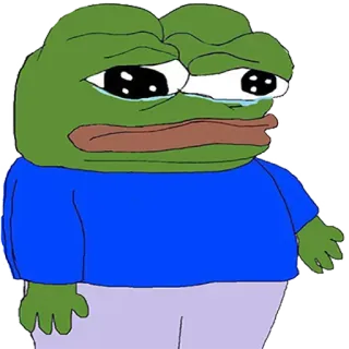 🐸 77dae37b Pepe the Frog pepe, żaba, mem, smutny, internet, kreskówka, postać telegram sticker