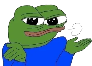 🐸 9103670a Pepe the Frog Meme, Żaba, Pepe, Internet, Wyrażenie, Gest dłoni telegram sticker
