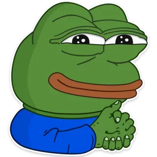 🐸 9294d696 Pepe the Frog pepe, żaba, mem, mem internetowy, kreskówka telegram sticker