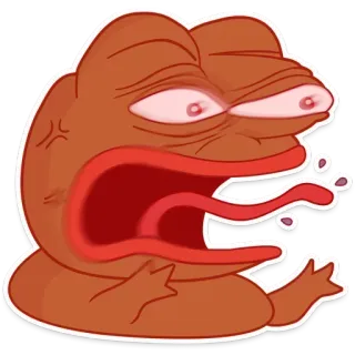 🐸 996fbae9 Meme, Pepe, Żaba, Śmieszne, Reakcja, Mem internetowy telegram sticker