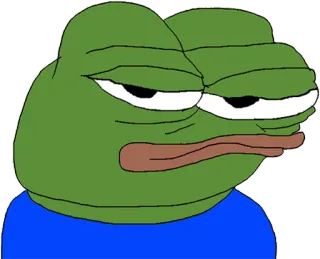 😠 d93bfa95 Pepe the Frog pepe, żaba, mem, mem internetowy, smutny telegram sticker