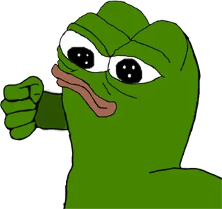 🤜 ddccc8fa Pepe the Frog Pepe, żaba, mem, internet, kreskówka, wyrażenie, zły telegram sticker