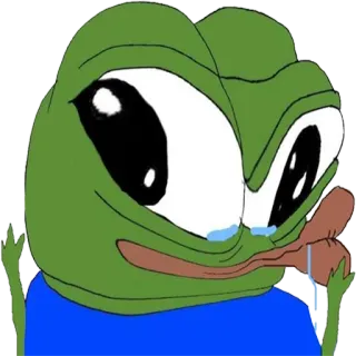 😭 f7ad04f1 Pepe the Frog pepe, żaba, mem, smutny, płacz, kreskówka telegram sticker