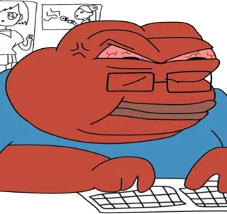 🐸 fcb38166 Pepe the Frog Pepe, żaba, mem, internet, zły telegram sticker