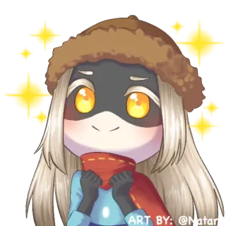 ✨ 489e814c Art by @Natariaa kartun, karakter, seni, stiker, ilustrasi whatsapp sticker