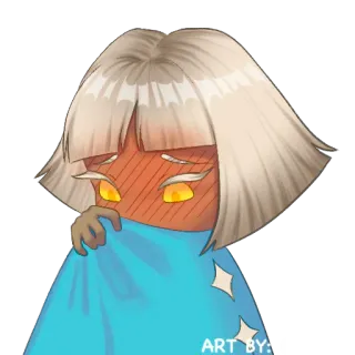 🫣 6fec0a3c ART BY: seni digital, karakter, ilustrasi, imut, karya seni whatsapp sticker