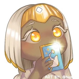 📸 b636ee80 ART BY: @Na karakter, anime, seni, stiker whatsapp sticker