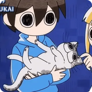 🌟 5182ca4f Sakamoto Nichijou anime, cat, cute, funny, nichijou telegram sticker