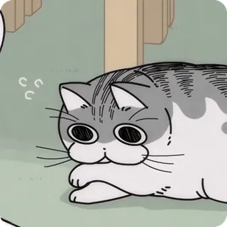 🌟 b8ec22c0 cat, cute, animal, grey, pet, cartoon telegram sticker