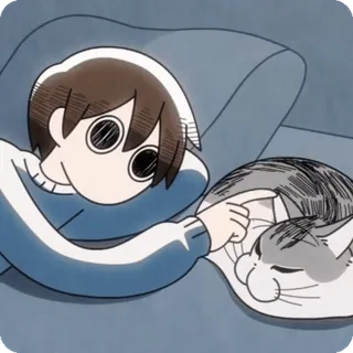 🌟 d3f800fb cat, anime, cartoon, cute, sleep, pet, animal telegram sticker