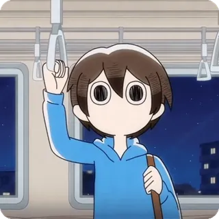 🌟 e9c480ad anime, train, boy, cartoon telegram sticker