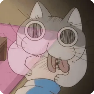 🌟 fbc5eb50 cat, animal, cartoon, funny, meme, crazy telegram sticker