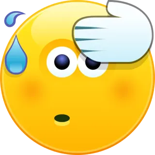 😓 215b0c81 表情符号, 汗, 压力, 担心, 焦虑 telegram sticker