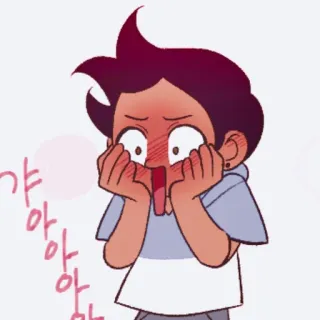 ☁️ 8409653e 꺄아아악 Cartone animato, Carino, Scioccato, Arrossendo, Anime whatsapp sticker