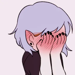 ☁️ 9544990d Amity Blight The Owl House Cartoni animati, Anime, Carino, Arrossire, Imbarazzato, Amity Blight, The Owl House, Personaggio whatsapp sticker