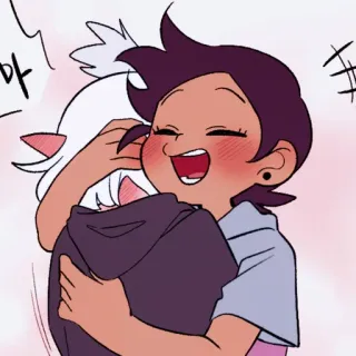 🍇 bfd7d0f5 Luz Noceda The Owl House 아 마 the owl house, luz noceda, cartone animato, abbraccio, animazione, carino whatsapp sticker