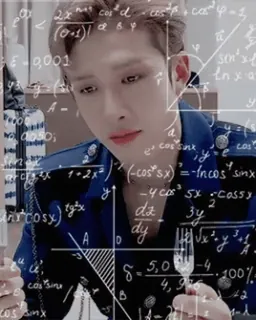 🧐 e19feb3e ६-0001 数学, 思考, 困惑, 方程式, 计算 whatsapp sticker