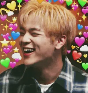 💛 ec7513c7 sourire, coeurs, mignon, joyeux, personne, gai whatsapp sticker