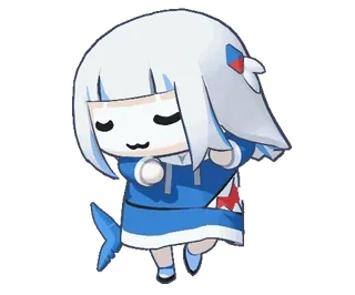 😌 e8dd2dd5 Gawr Gura Anime, Chibi, Tubarão, Vtuber, Fofo telegram sticker