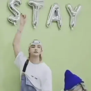 🕺 f1876148 STAY Luftballons, Person, bleiben, Partydeko whatsapp sticker