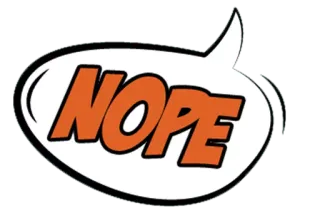 👎 0d0ca207 NOPE nee, strip, praatwolk, afwijzing, ontkenning telegram sticker