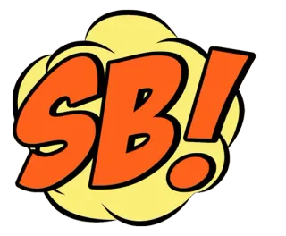 ⭐ bfd9536a SB! Strip, SB, Explosie, Geluidseffect, Cartoon telegram sticker