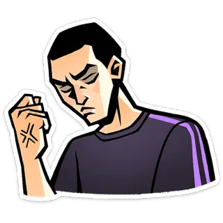 ⭐ 9bf56153 en colère, poing, geste, dessin animé, contrarié, frustré telegram sticker